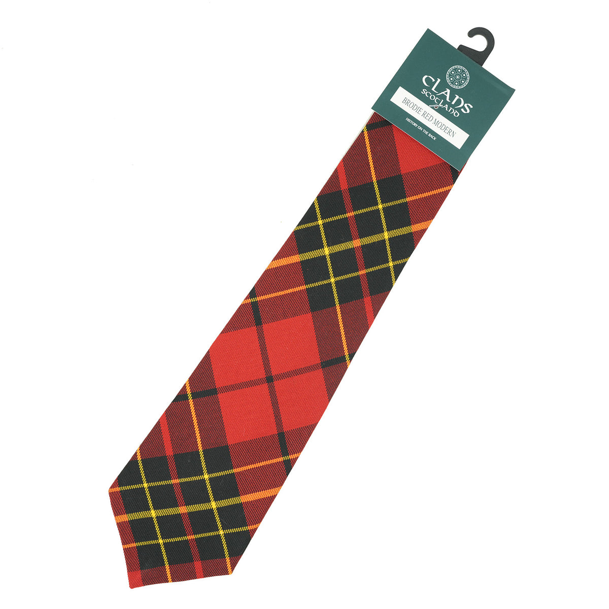 Traditional Scottish Clan Tartan Tie – Traditional Plaid Necktie - BRODIE RED