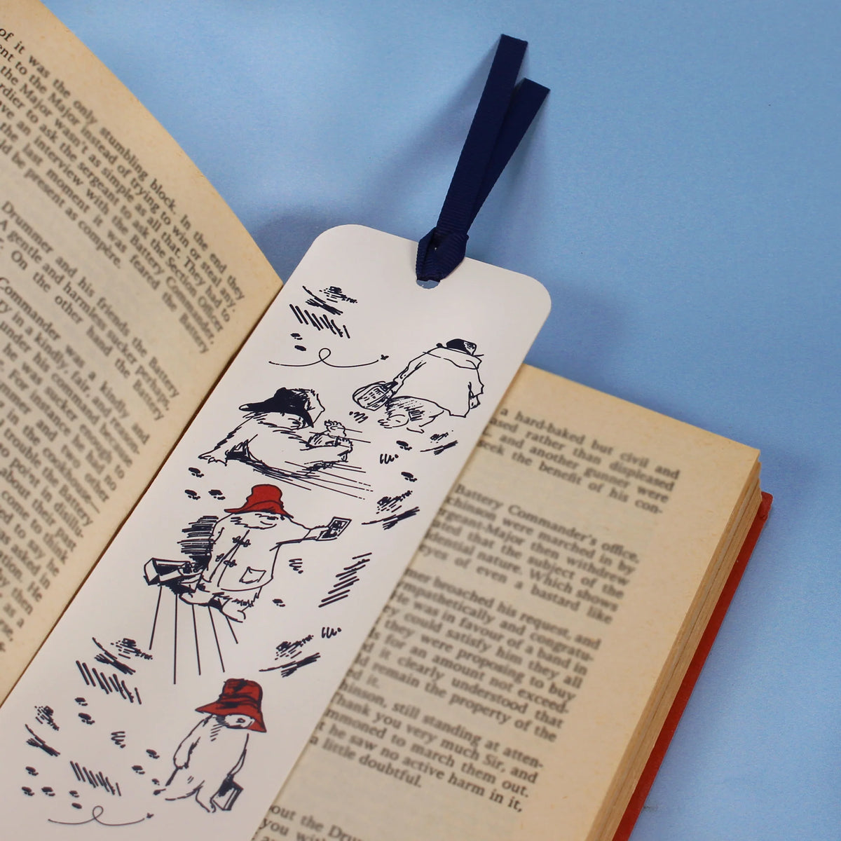 Paddington Bear Storybook Sketch Paper Bookmark with Ribbon