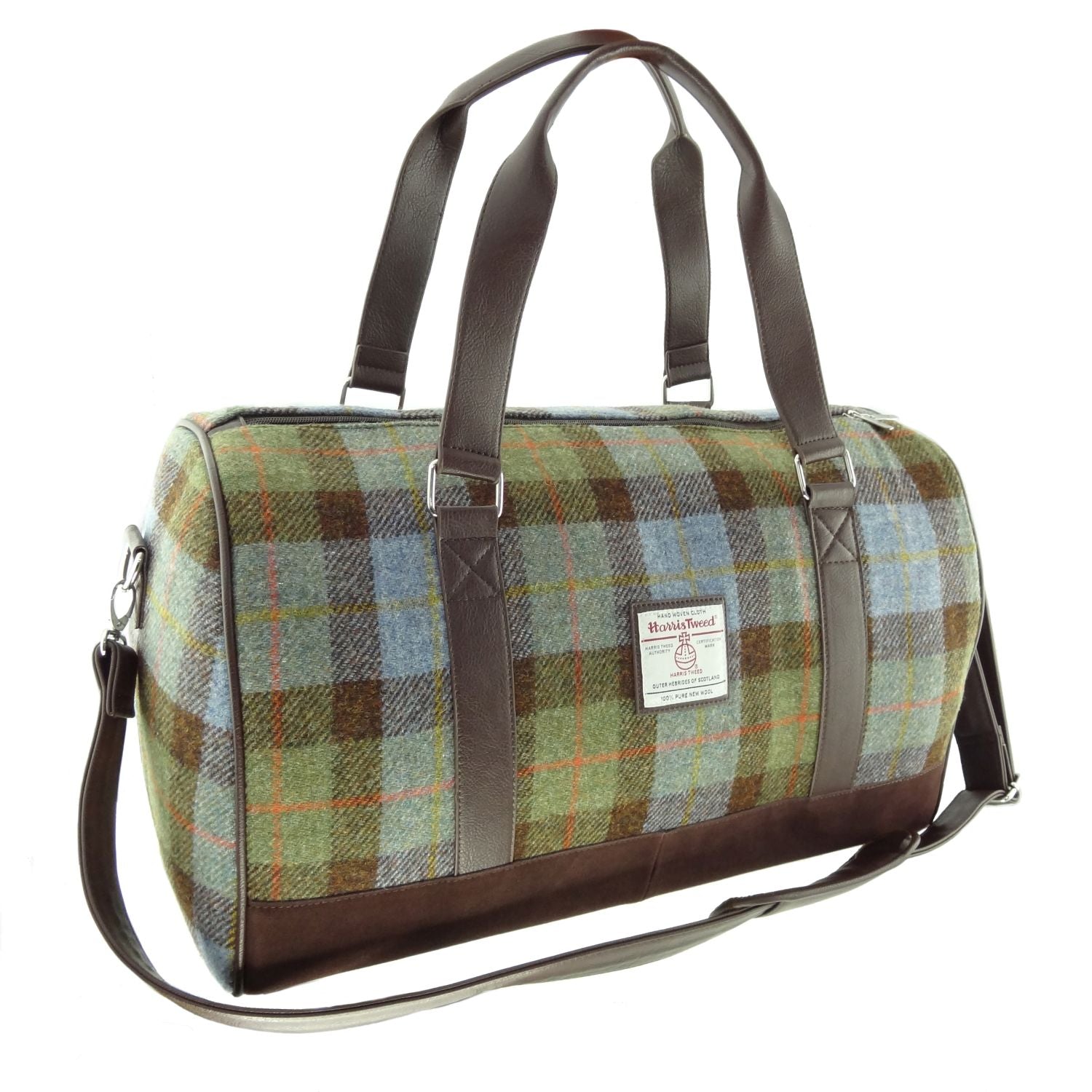 Harris Tweed Clyde Weekend Bag – Spacious Wool Travel Holdall - Macleod Tartan (COL015)