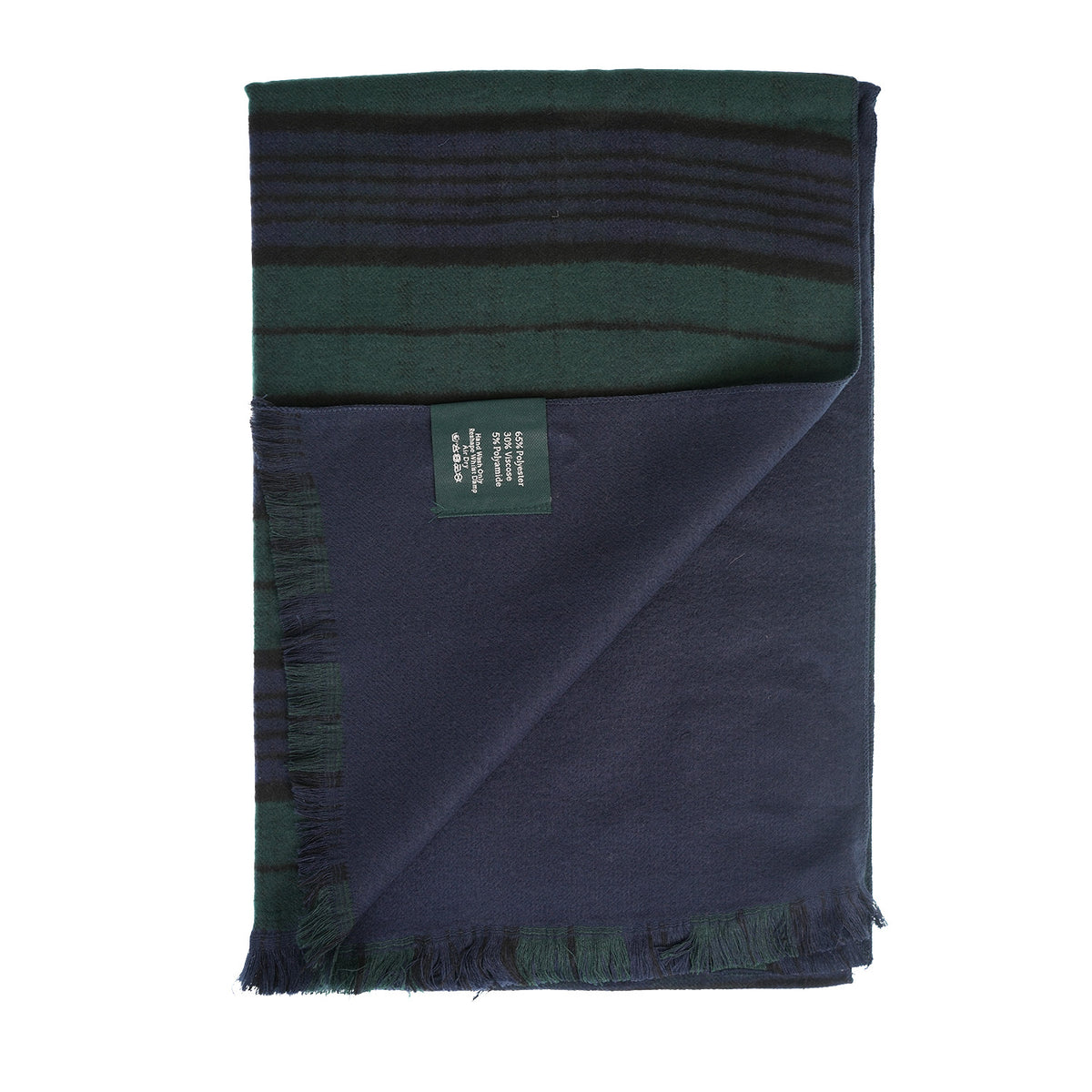 The Highland Wrap: Reversible Ultra-Soft Tartan Stole - Black Watch
