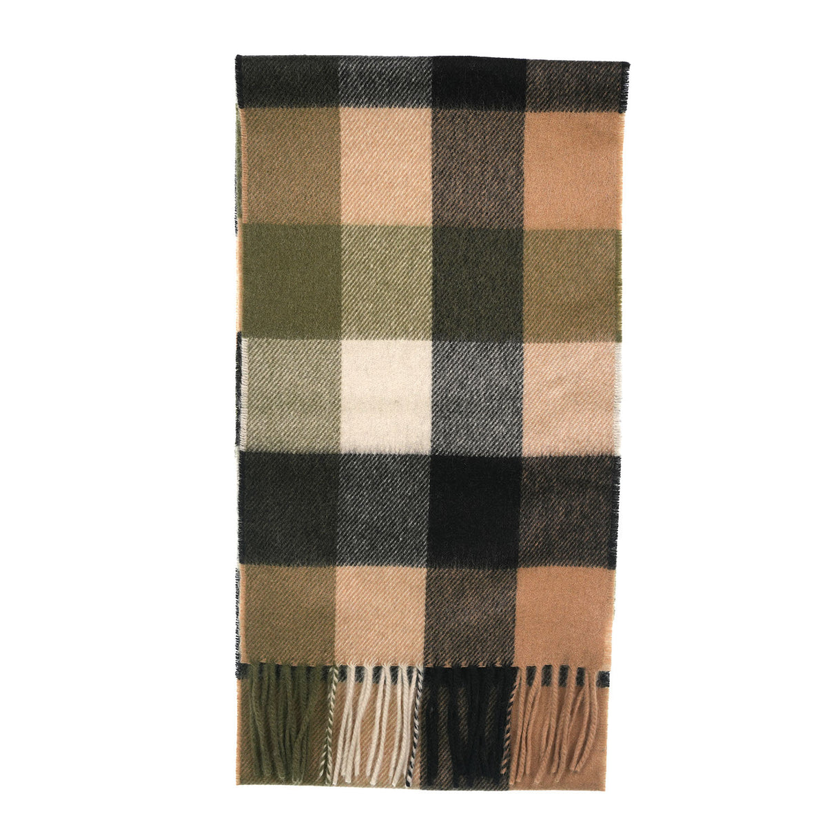 Tartan Weaving Mill 100% Pure Cashmere Scarf – Made in Scotland - BLOCK OLIVE