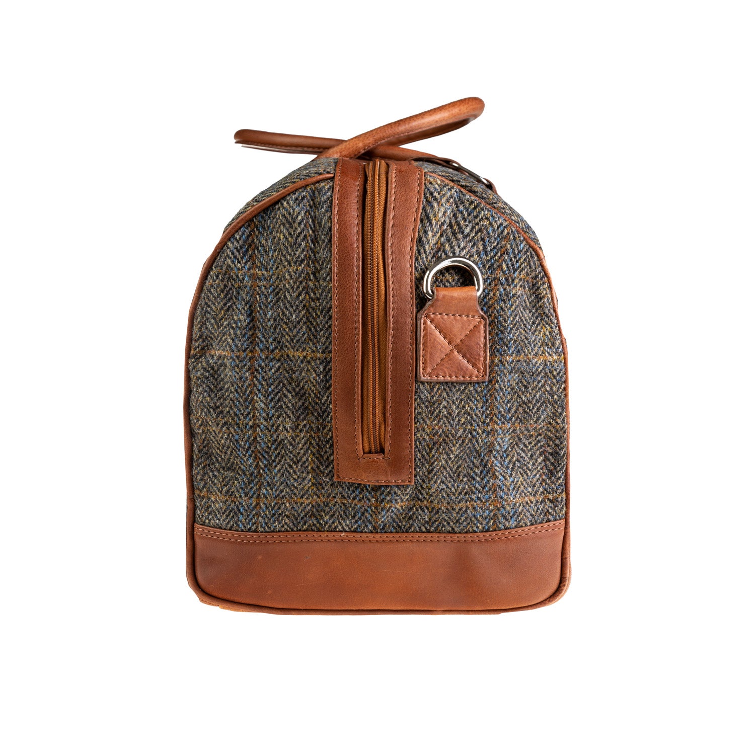 Ht Leather Weekender Bag Blue & Brown Check Hb / Tan