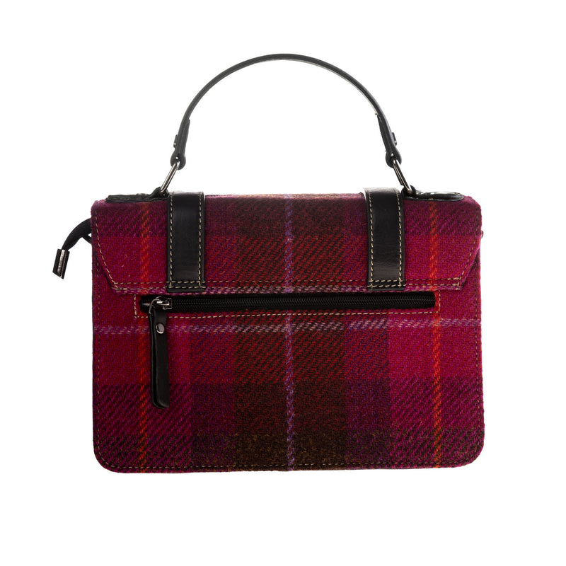 Ht Leather Satchel Bag Red Check / Tan