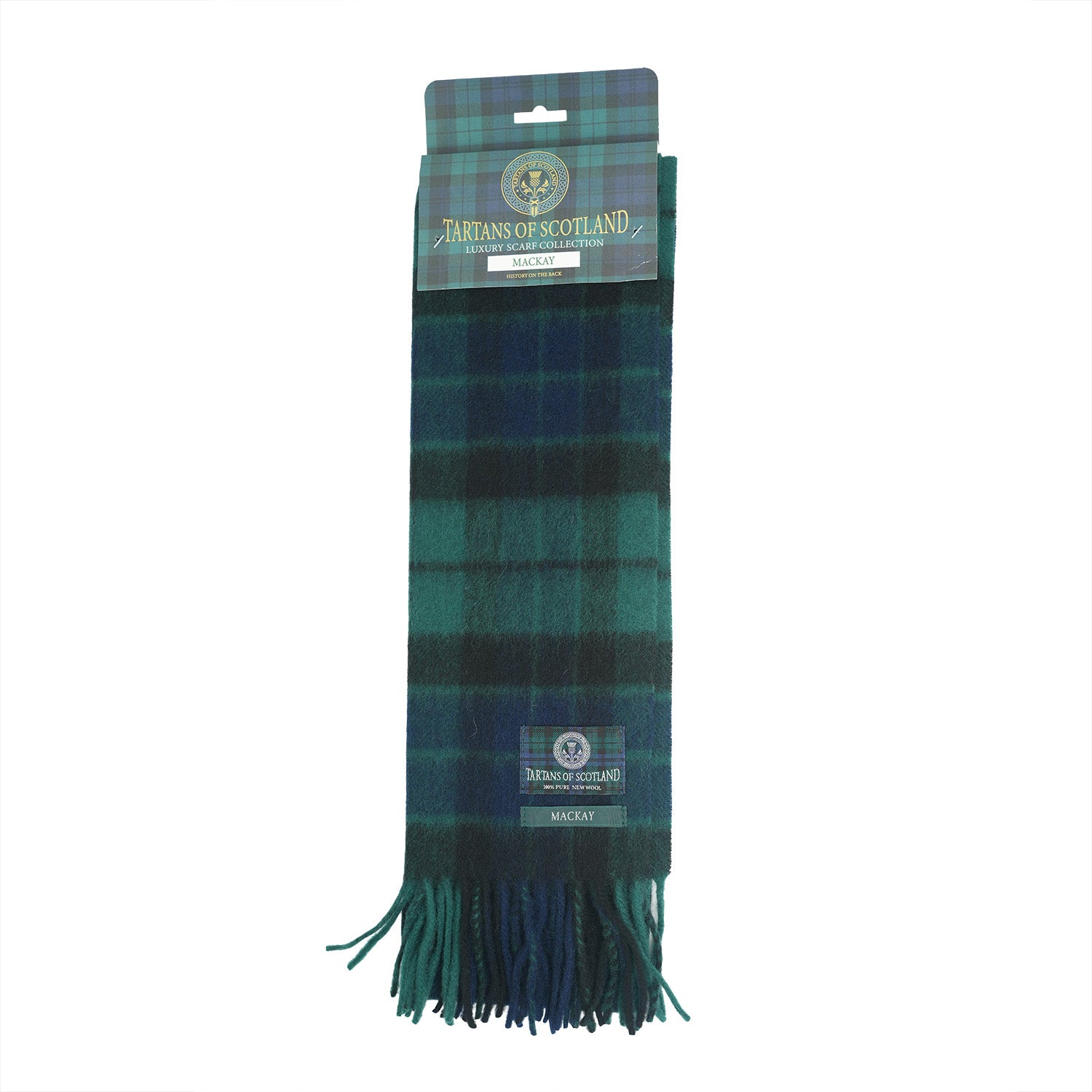 Tartan of Scotland 100% Pure New Wool Clan Scarf - Mackay