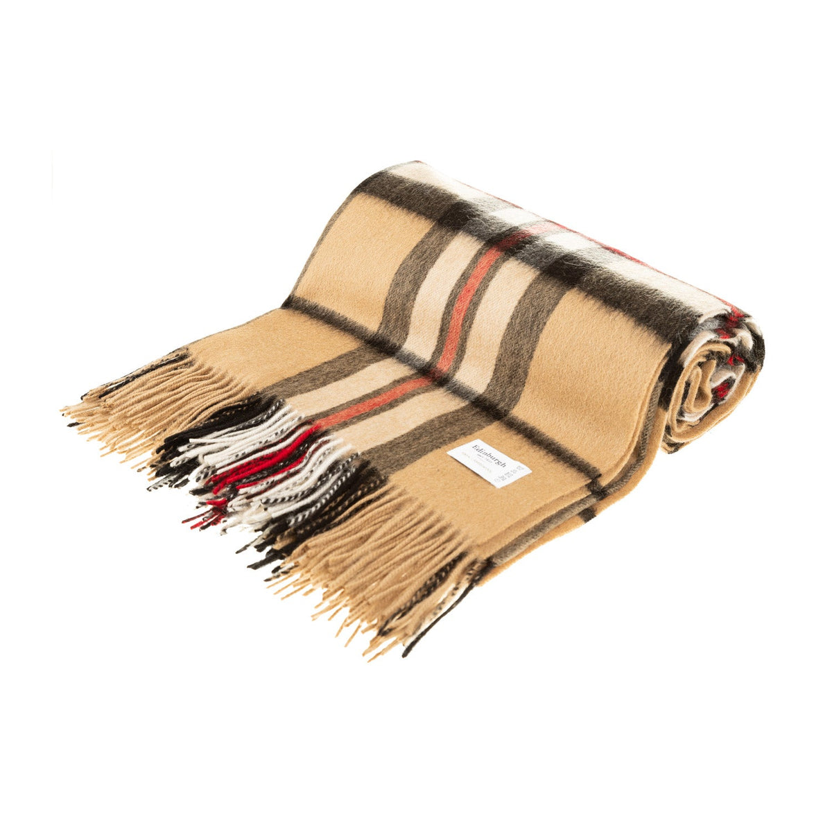 100% Pure Lambswool Blanket Throw – Luxury Soft Warm Wool Blanket - Home Décor - THOMSON CAMEL