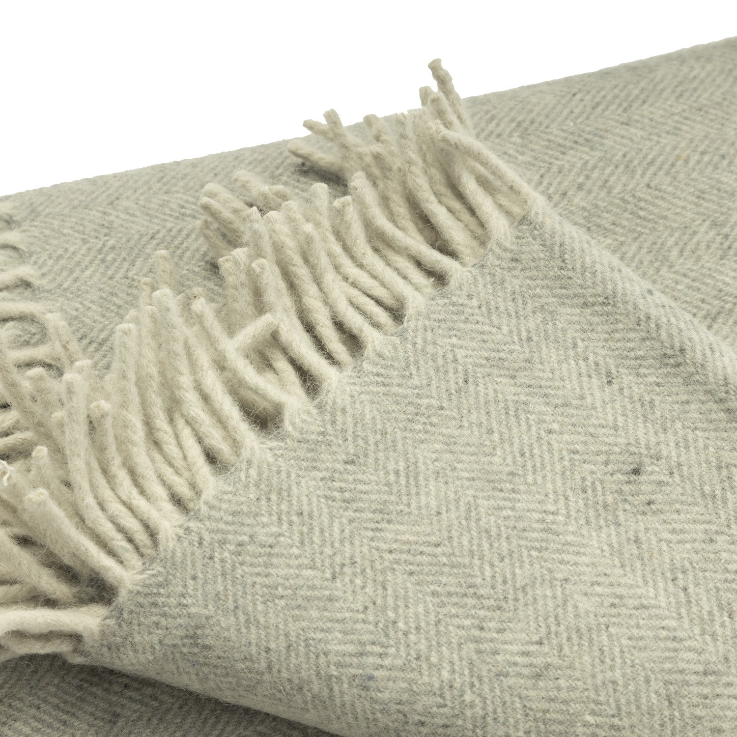 Herringbone Blanket Oyster Grey
