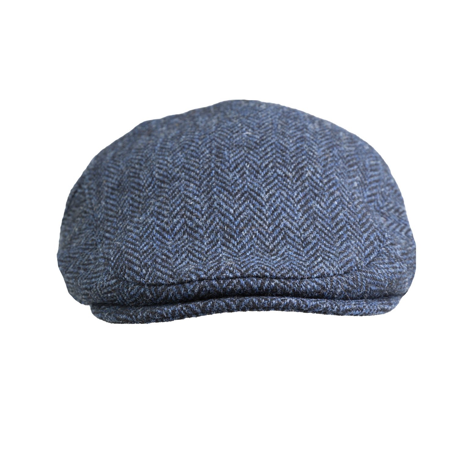 Heddle Reed Harris Tweed Flatcap Blue Herringbone