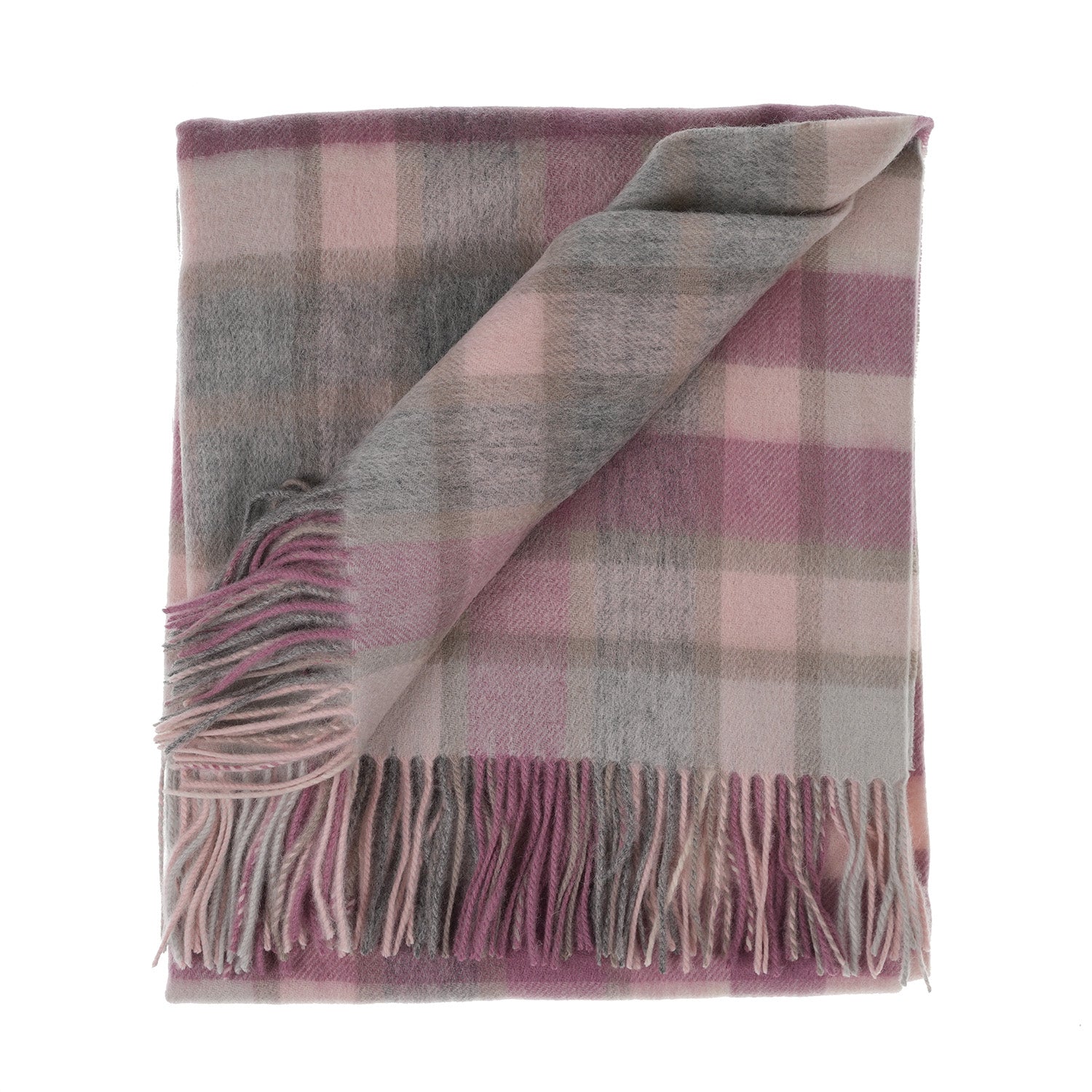 Mini Me Children’s Cape Edinburgh Lambswool Artillery Check Light Pink
