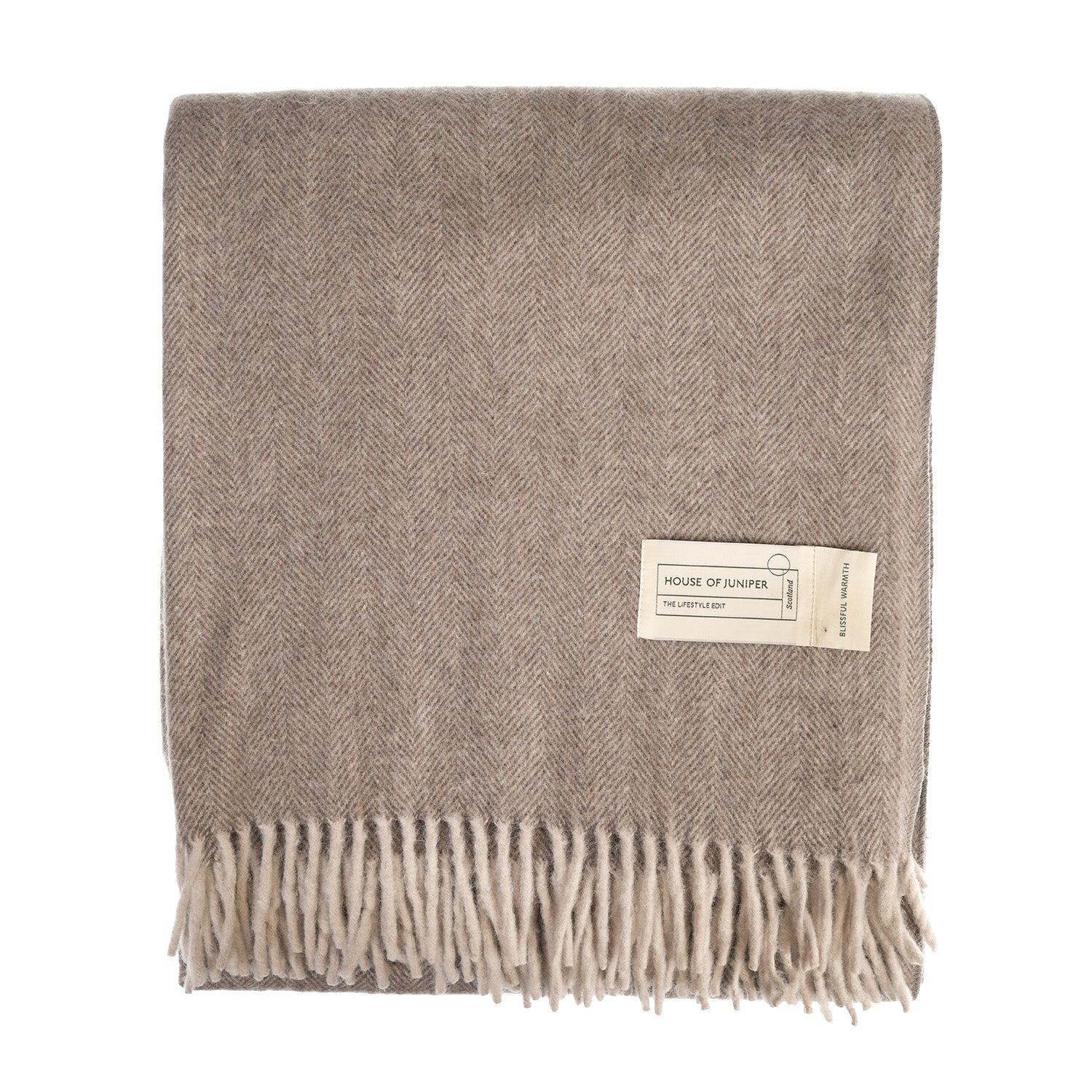 Herringbone Blanket Taupe