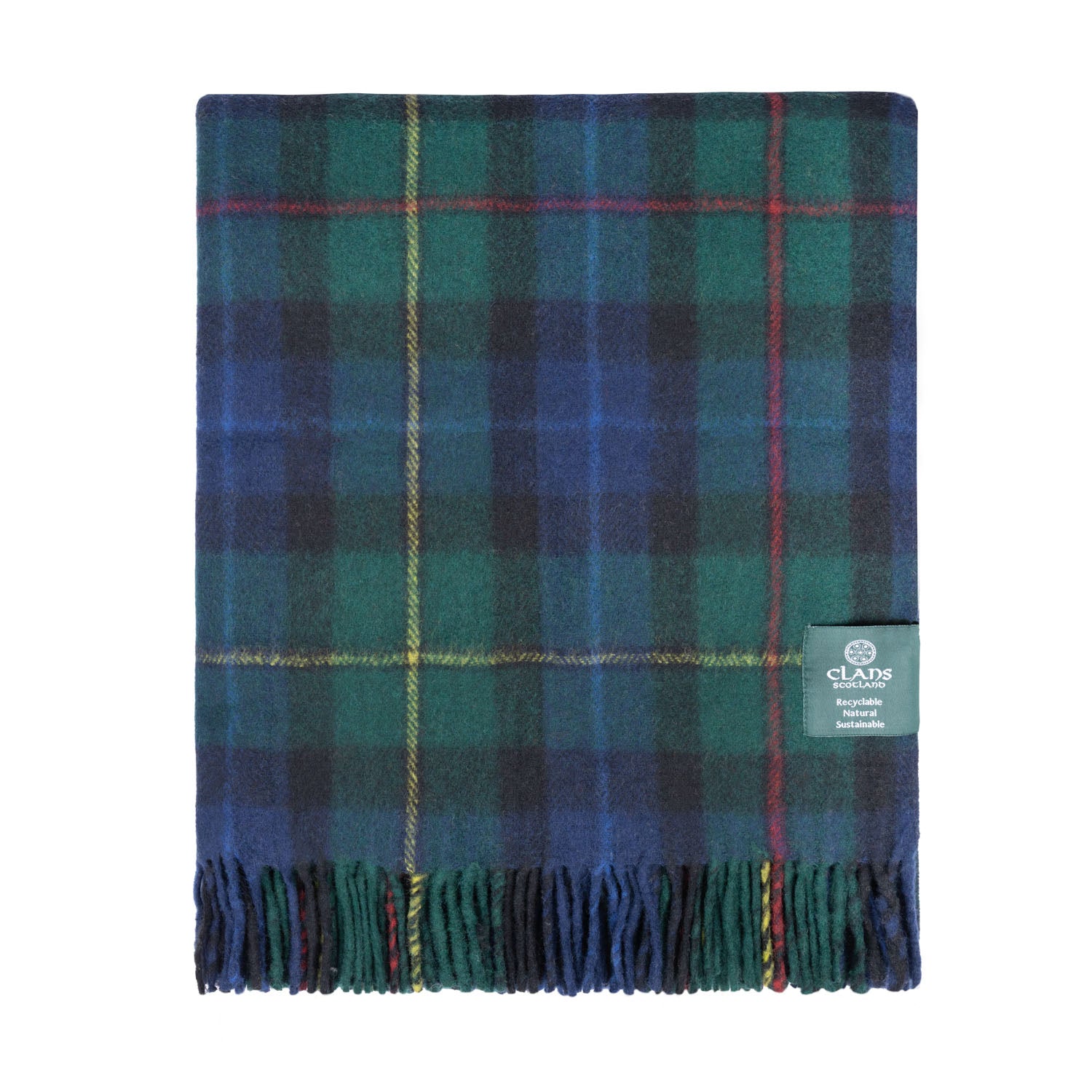 Gow (of Skeoch) Tartan Crest Premium Blanket - Thistle Style
