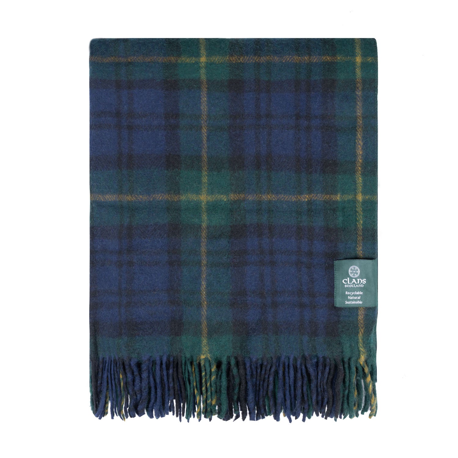 Glendinning Tartan Crest Premium Blanket - Thistle Style