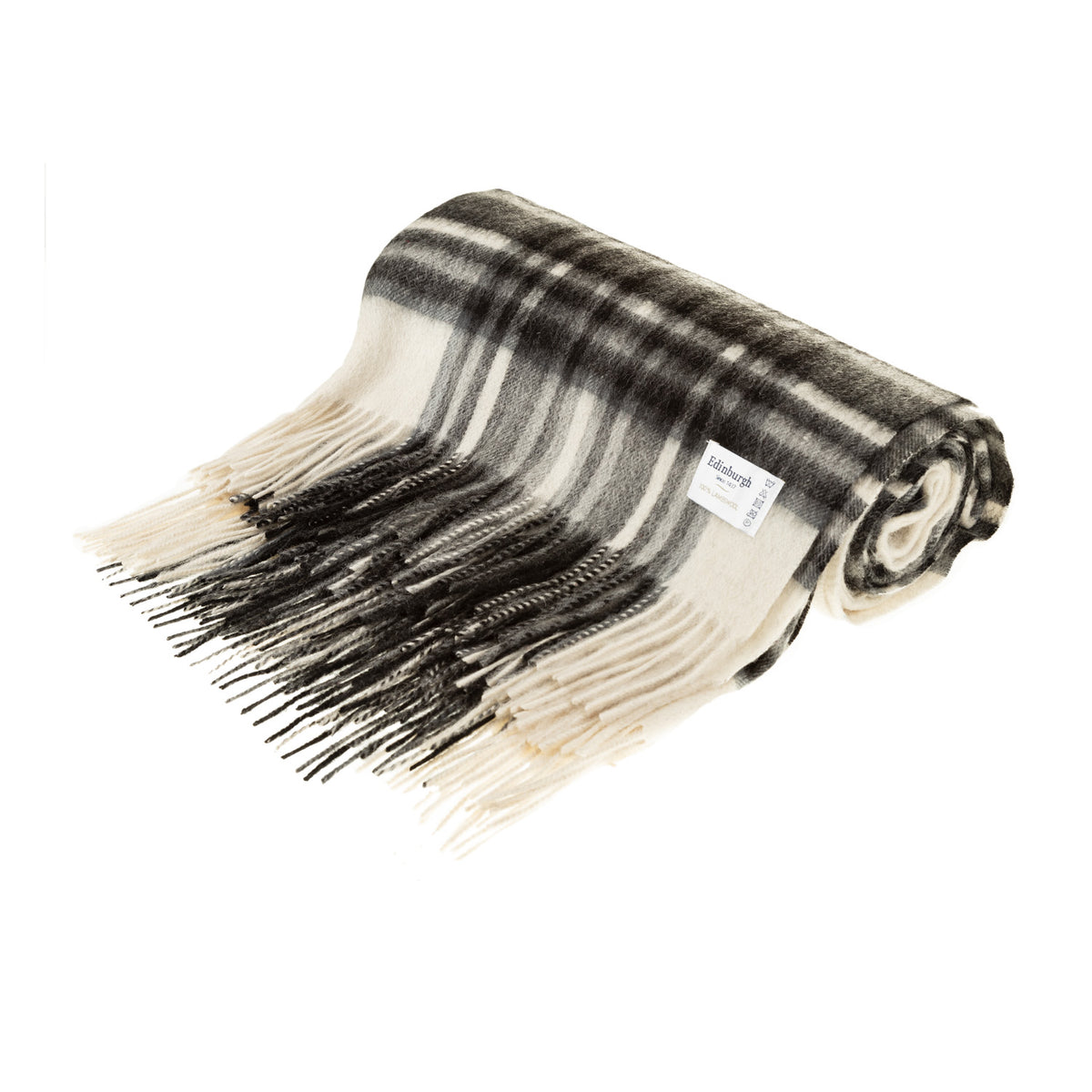 100% Pure Lambswool Blanket Throw – Luxury Soft Warm Wool Blanket - Home Décor - STEWART GREY DRESS