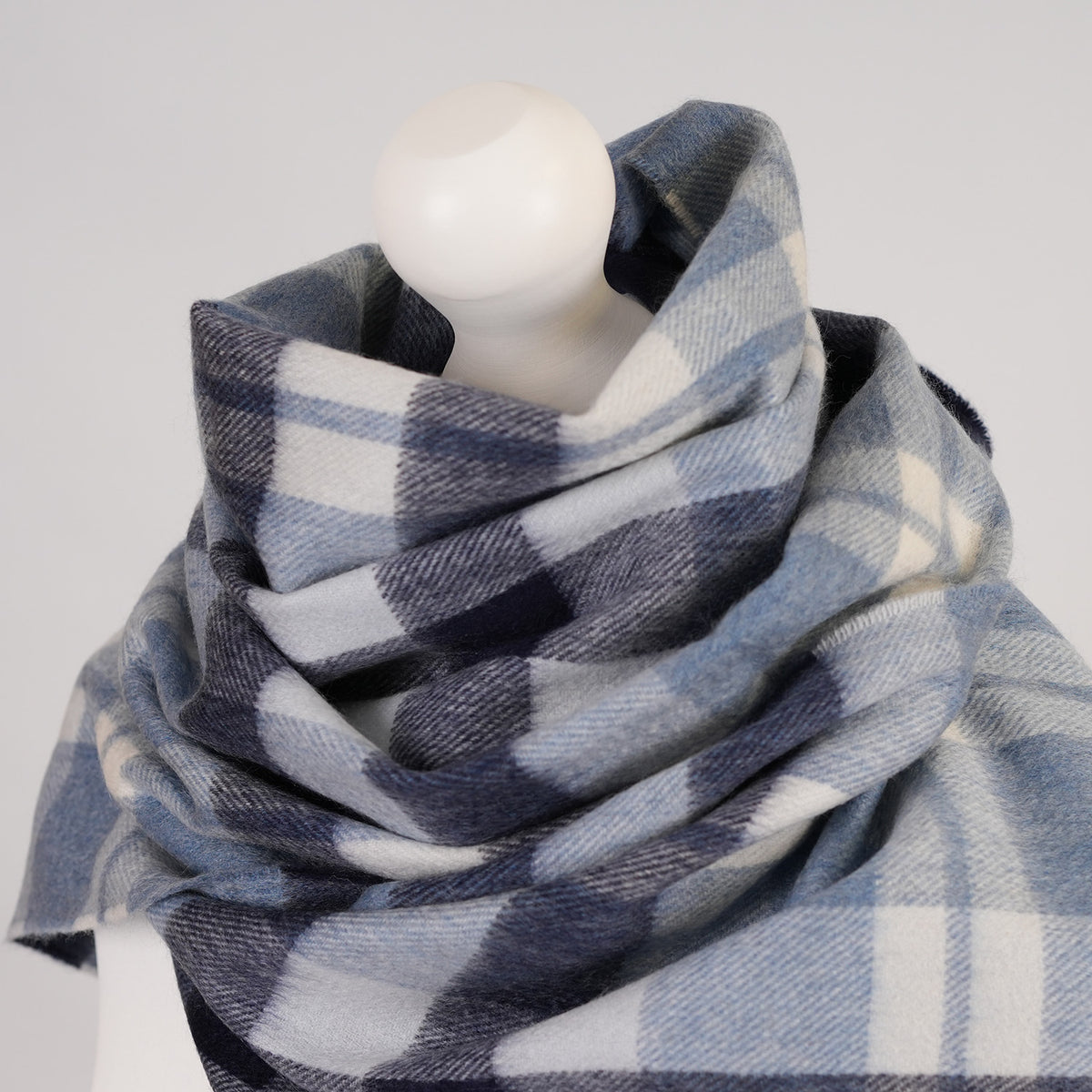 Balmoral 100% Cashmere Woven Scarf Tartan and Checks - Made in Scotland - SCOTTS CHECK