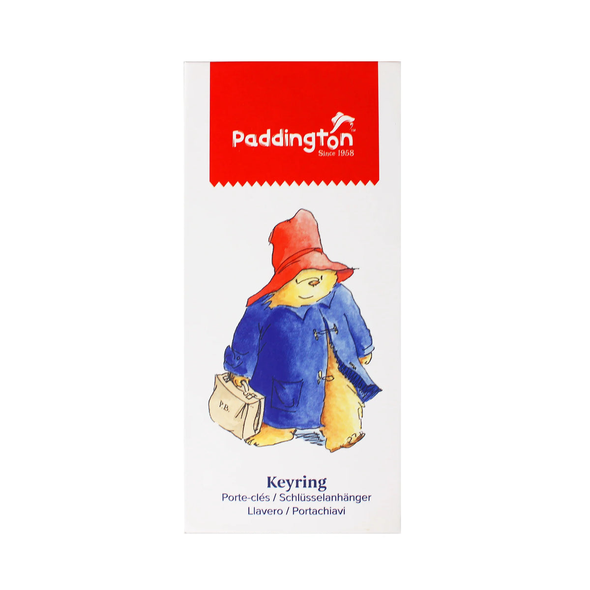 Paddington Bear Gold Luggage Tag Keyring – Boxed