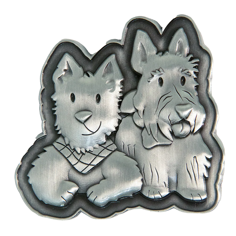 Brushed Metal Scottish Fridge Magnet – Westie