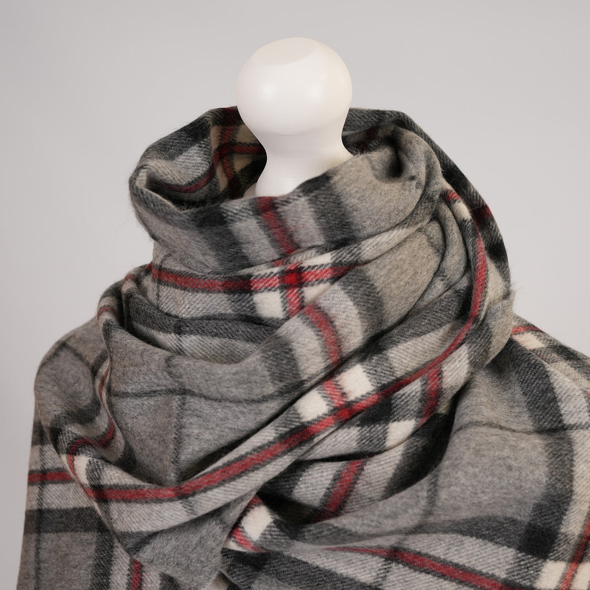 Balmoral 100% Cashmere Woven Scarf Tartan and Checks - Made in Scotland - THOMSON GREY