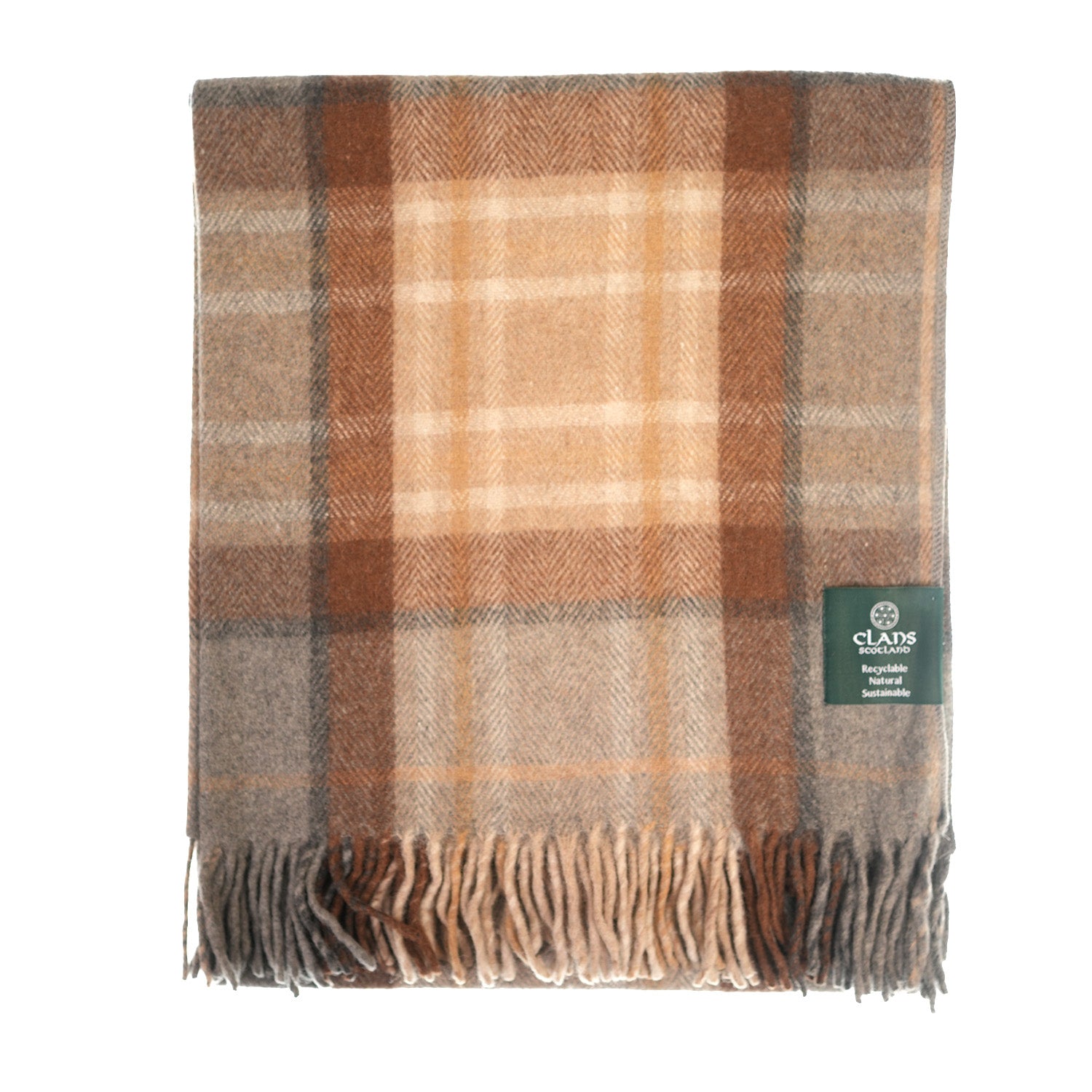 Highland Hearth – Recycled Wool Tartan Knee Blanket - MACKELLAR NATURAL