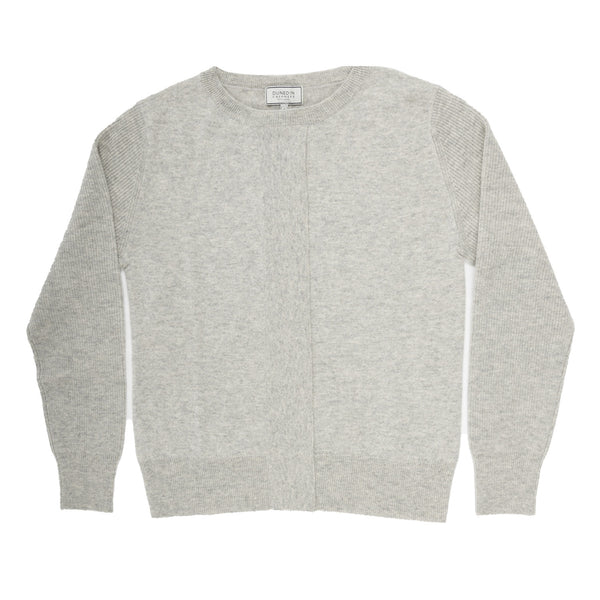 100% Cashmere Ladies Cardigan Sweater Light Grey