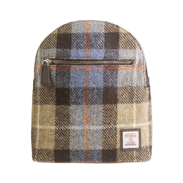 Baby Backpack Blue/Brown Check