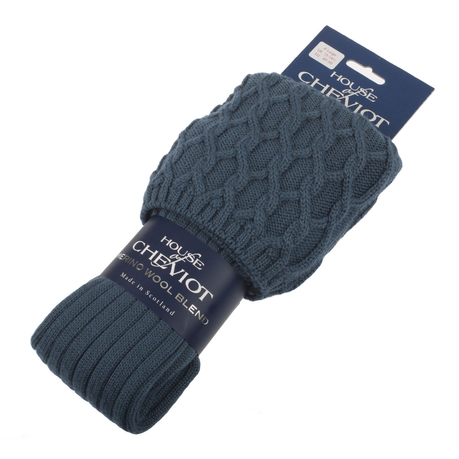 Lewis Kilt Hose Ancient Blue Tartan Weaving Mill