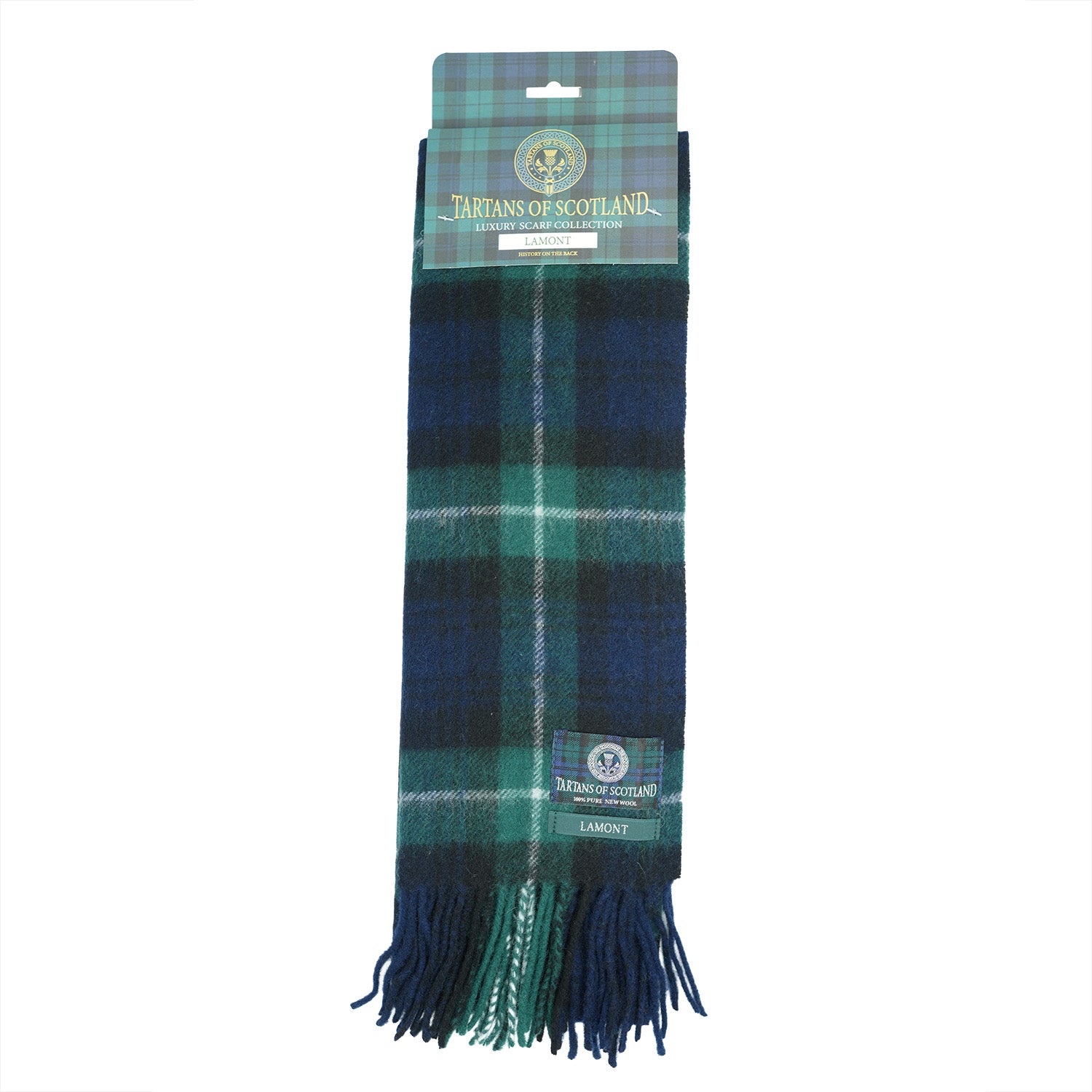 Tartan of Scotland 100% Pure New Wool Clan Scarf - Lamont