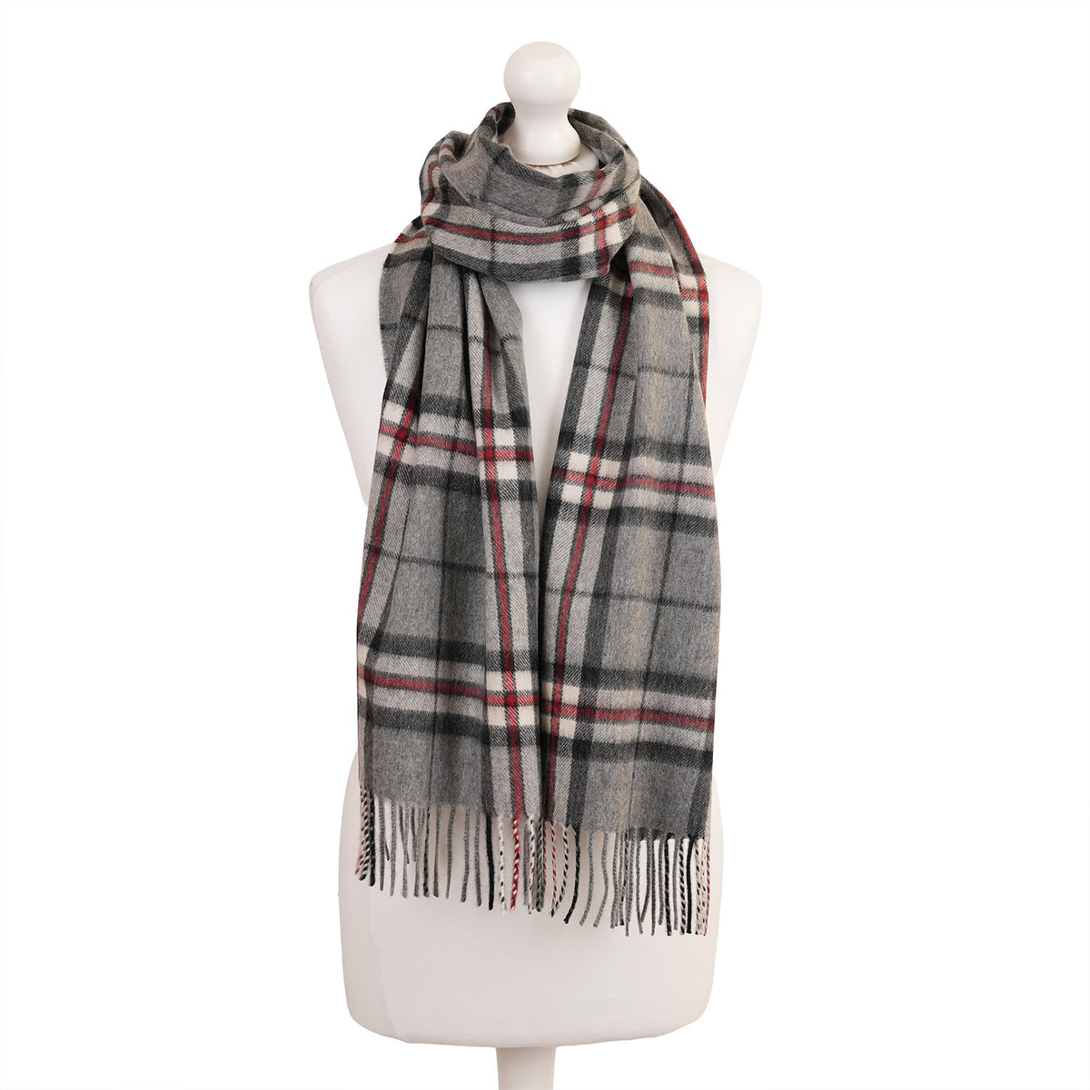Balmoral 100% Cashmere Woven Scarf Tartan and Checks - Made in Scotland - THOMSON GREY