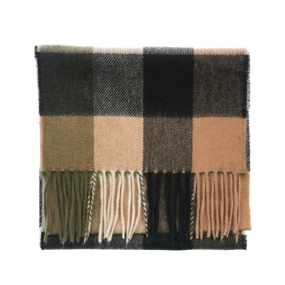 Tartan Weaving Mill 100% Pure Cashmere Scarf – Made in Scotland - BLOCK OLIVE