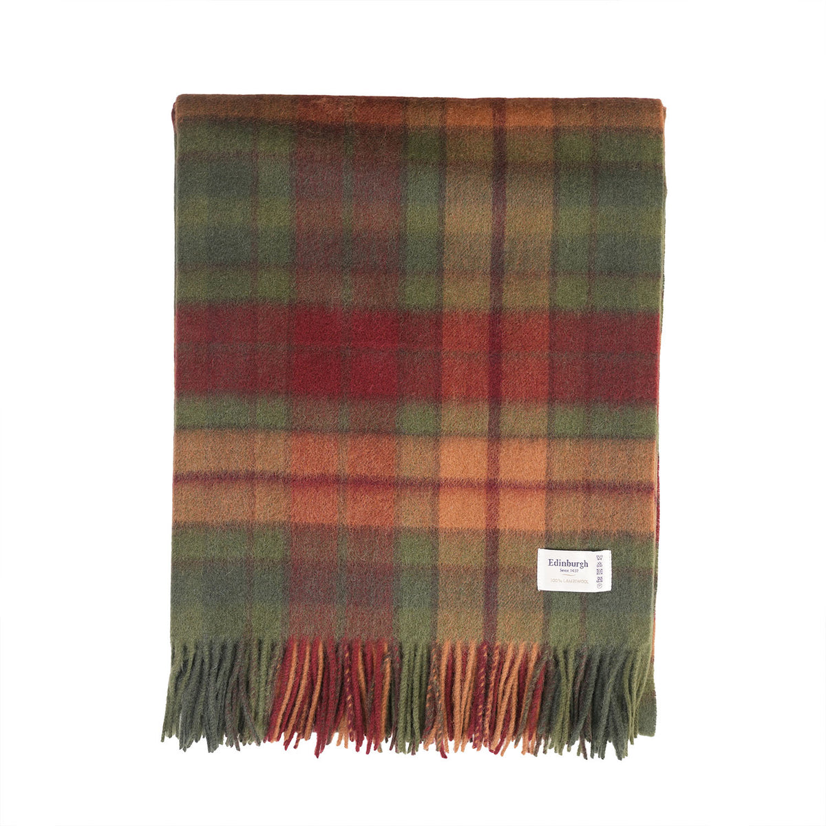 100% Pure Lambswool Blanket Throw – Luxury Soft Warm Wool Blanket - Home Décor - Buchanan Autumn