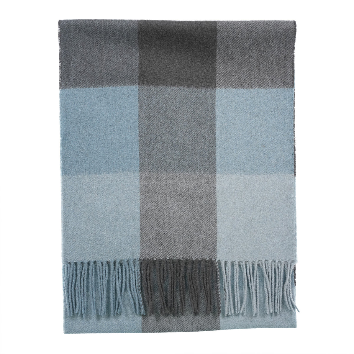 Heritage of Scotland 100% Lambswool Wide Scarf Soft Unisex Winter Wrap - Tartan & Check Designs - 3 SQUARE BLUE