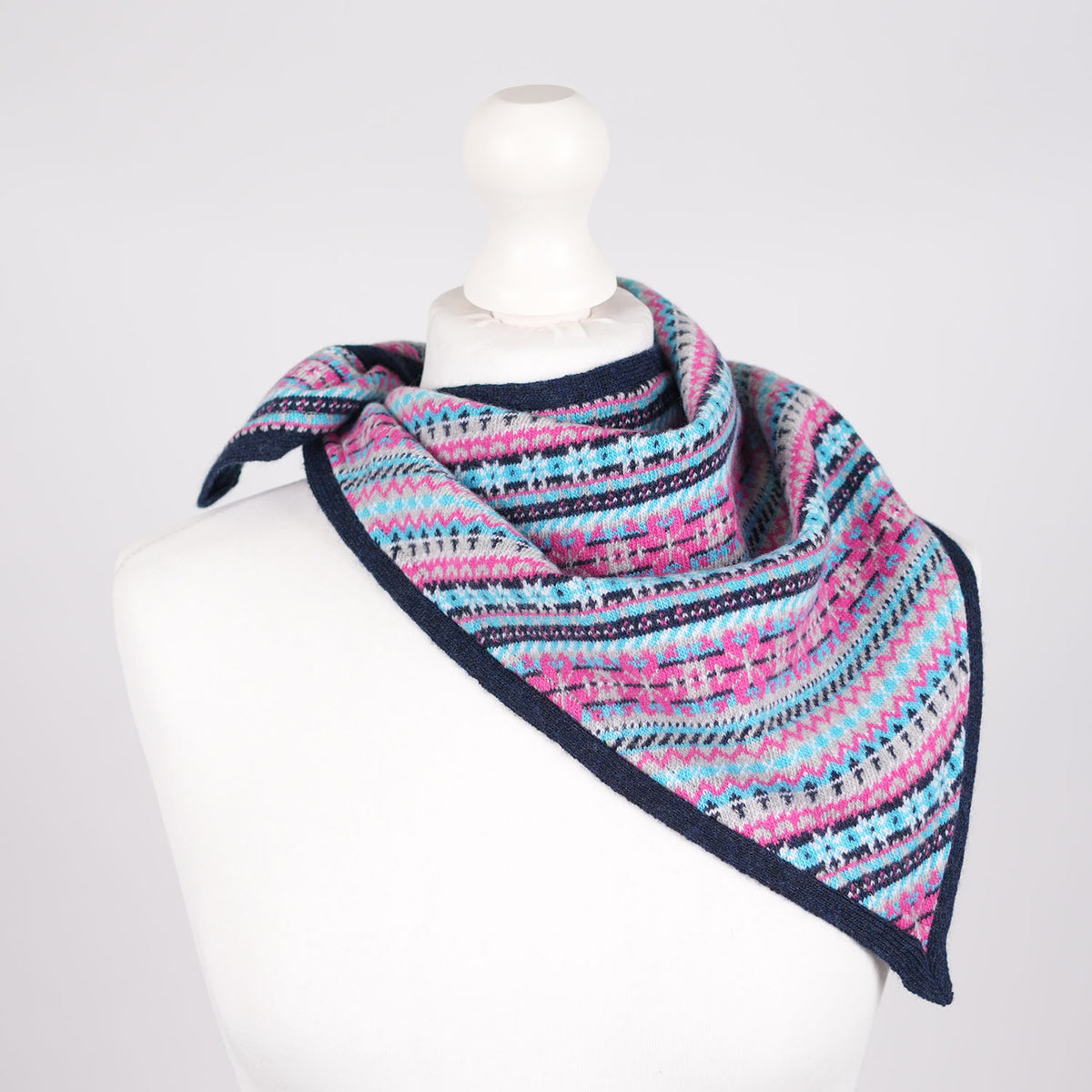Women’s Lambswool Fair Isle Neck Scarf – Made in Scotland - COSMOS