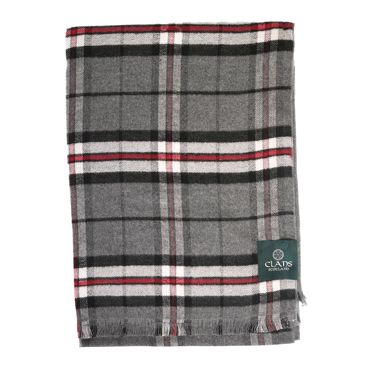 The Highland Wrap: Reversible Ultra-Soft Tartan Stole - Thompson Grey