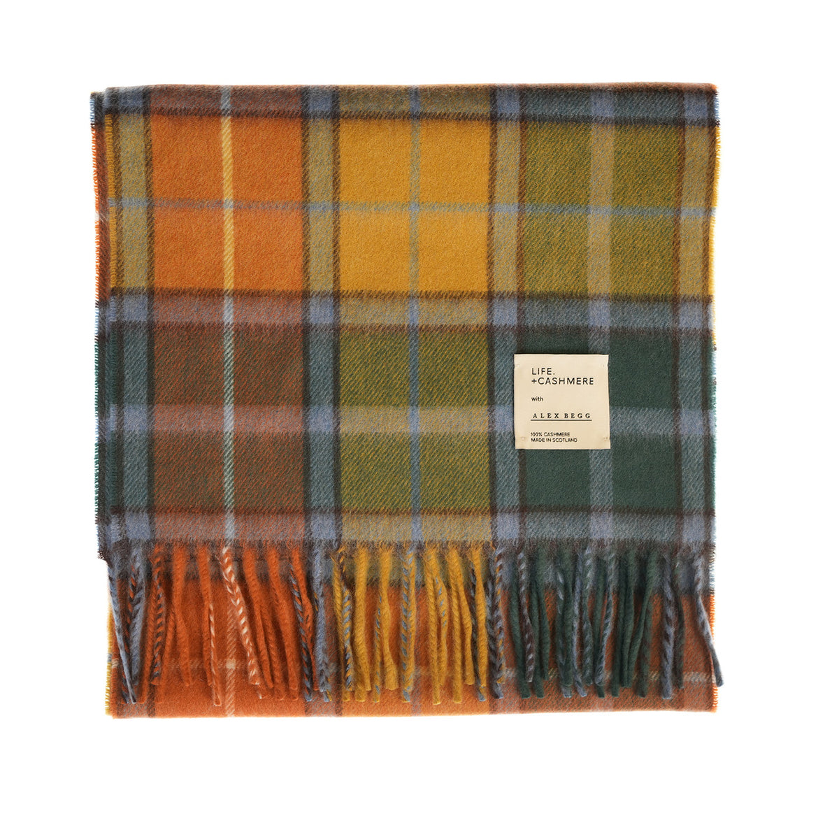 Balmoral 100% Cashmere Woven Scarf Tartan and Checks - Made in Scotland - BUCHANAN ANTIQUE