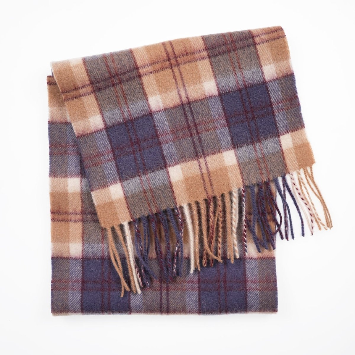 Edinburgh 100% Lambswool Scarf – Premium Soft Wool Wrap - BANNOCKBANE NAVY