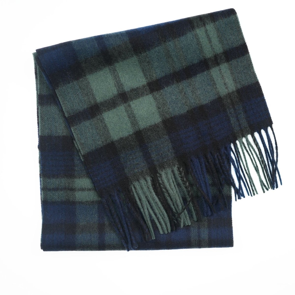 Edinburgh 100% Lambswool Scarf – Premium Soft Wool Wrap - BLACK WATCH DOUBLE SCALE