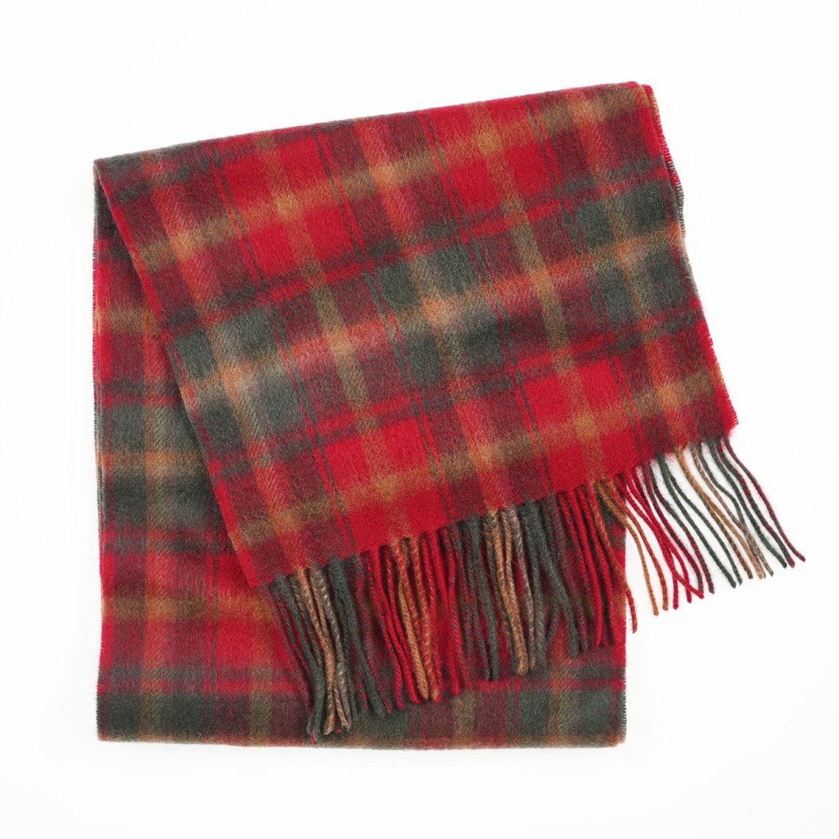 Edinburgh 100% Lambswool Scarf – Premium Soft Wool Wrap - DARK MAPLE