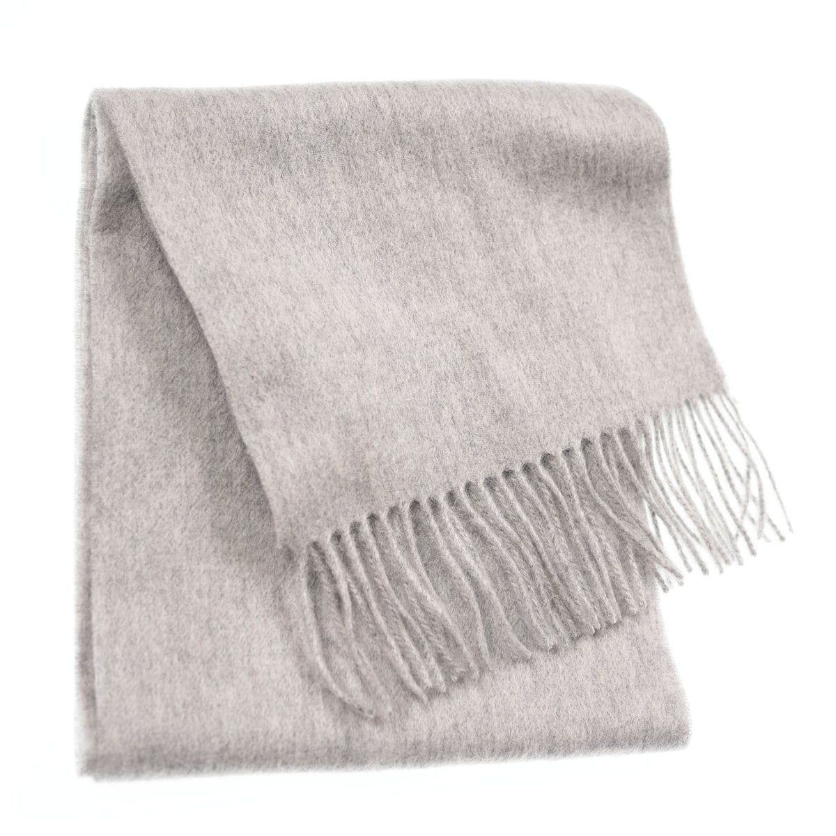 Edinburgh 100% Lambswool Scarf – Premium Soft Wool Wrap - OYSTER GREY