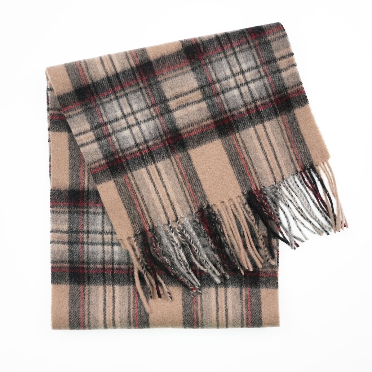 Edinburgh 100% Lambswool Scarf – Premium Soft Wool Wrap - STEWART CAMEL