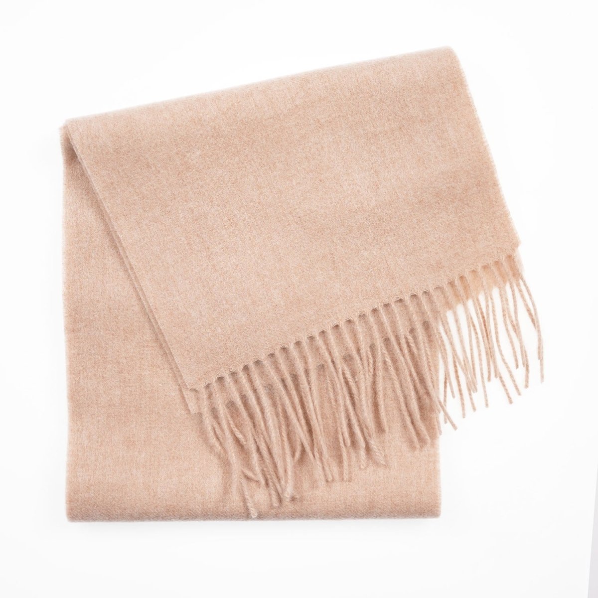 Edinburgh 100% Lambswool Scarf – Premium Soft Wool Wrap - Plain Vicuna