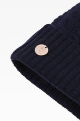 Eve Cable Pom Pom Hat - Faux Fur - Dunedin Cashmere