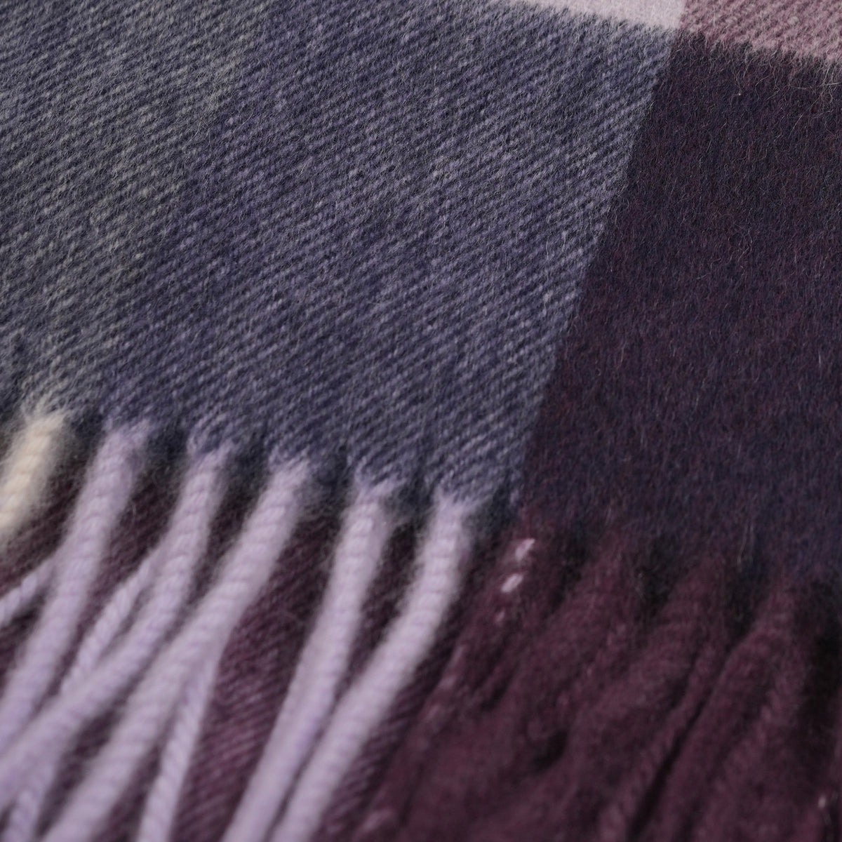 Balmoral 100% Cashmere Woven Scarf Tartan and Checks - Made in Scotland - BLOCK CHECK PINK