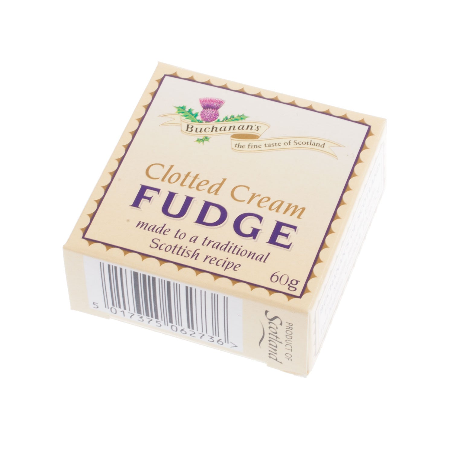 Buchanan's Clotted Cream Fudge 60G Box Tartan Weaving Mill
