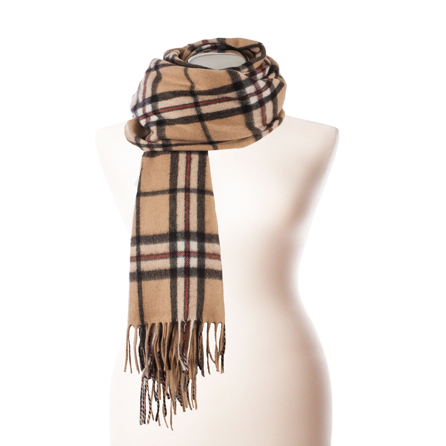 Cashmere Tartan Multicolour Stole Thomson Camel