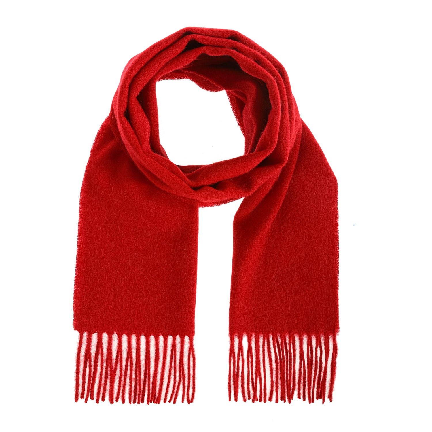 Edinburgh 100% Lambswool Tartan Scarf Red Rouge