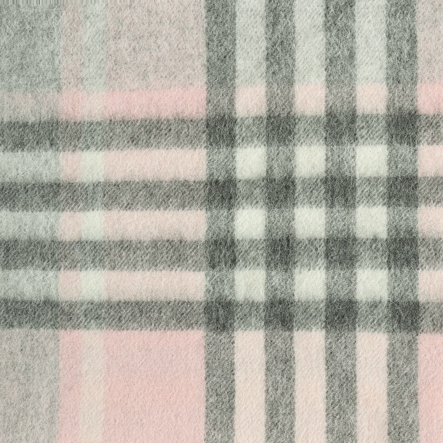 Edinburgh 100% Lambswool Tartan Scarf Chequer Tartan Light Pink And Grey