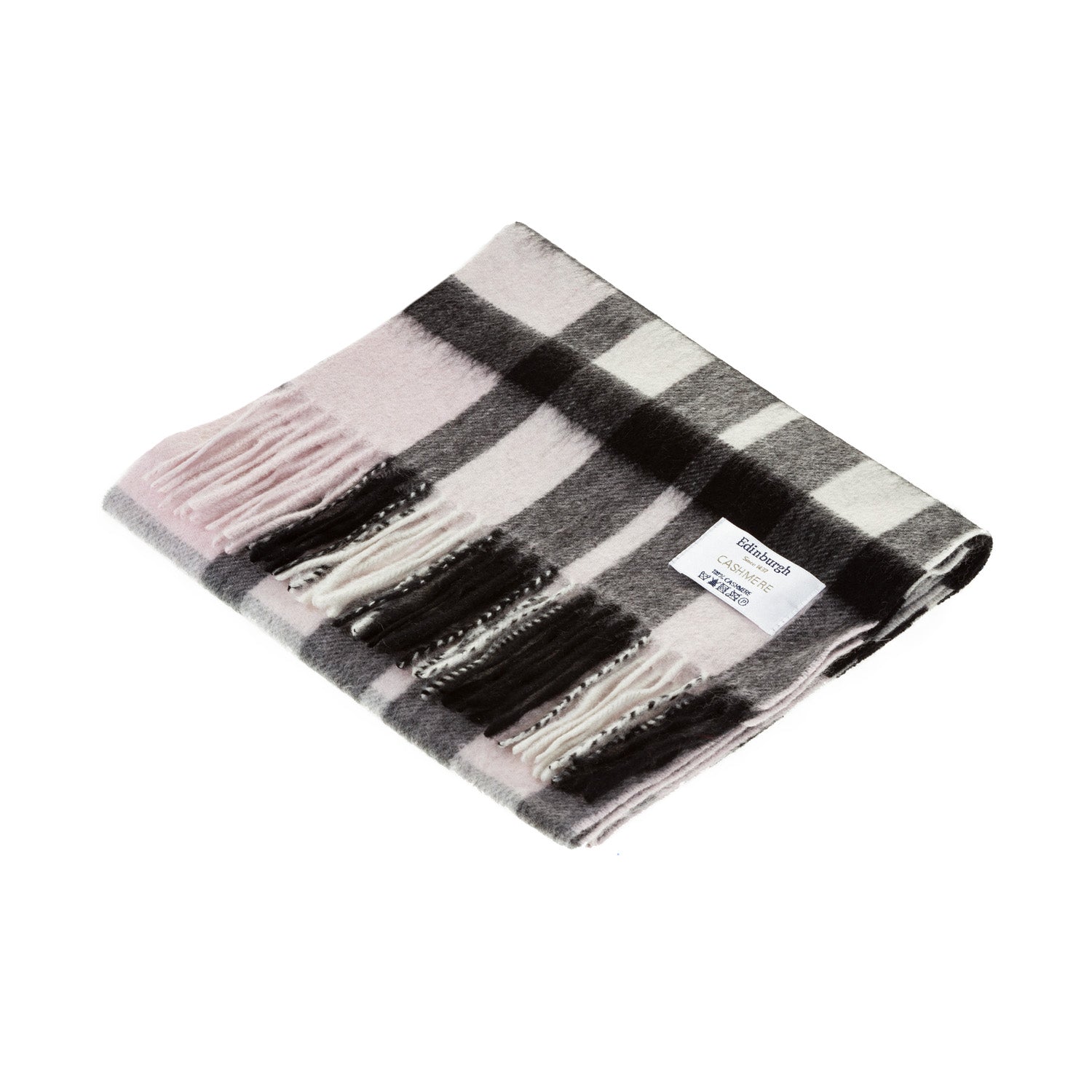 Edinburgh Cashmere Scarf Exploded Scotty Thomson Lt Pink