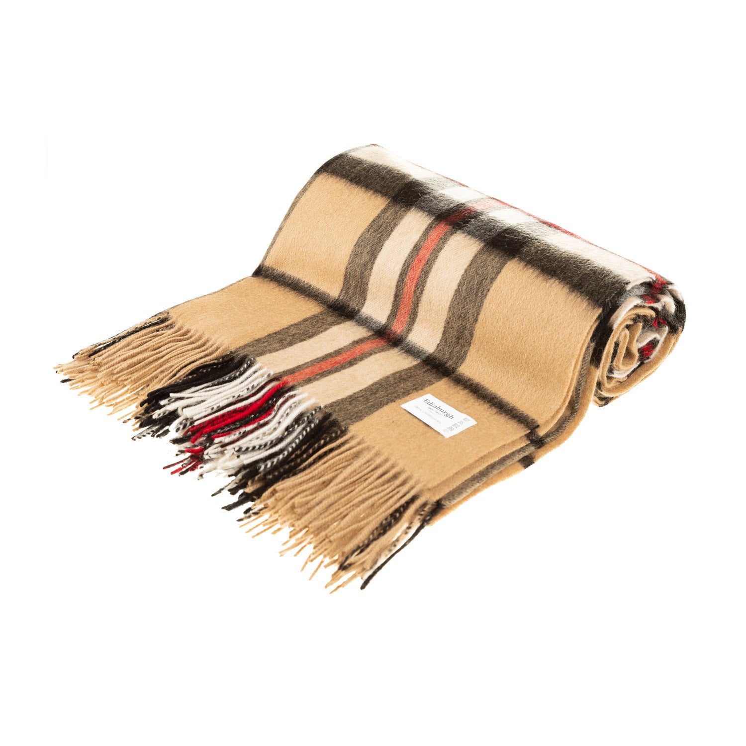 100% Lambswool Blanket Thomson Camel