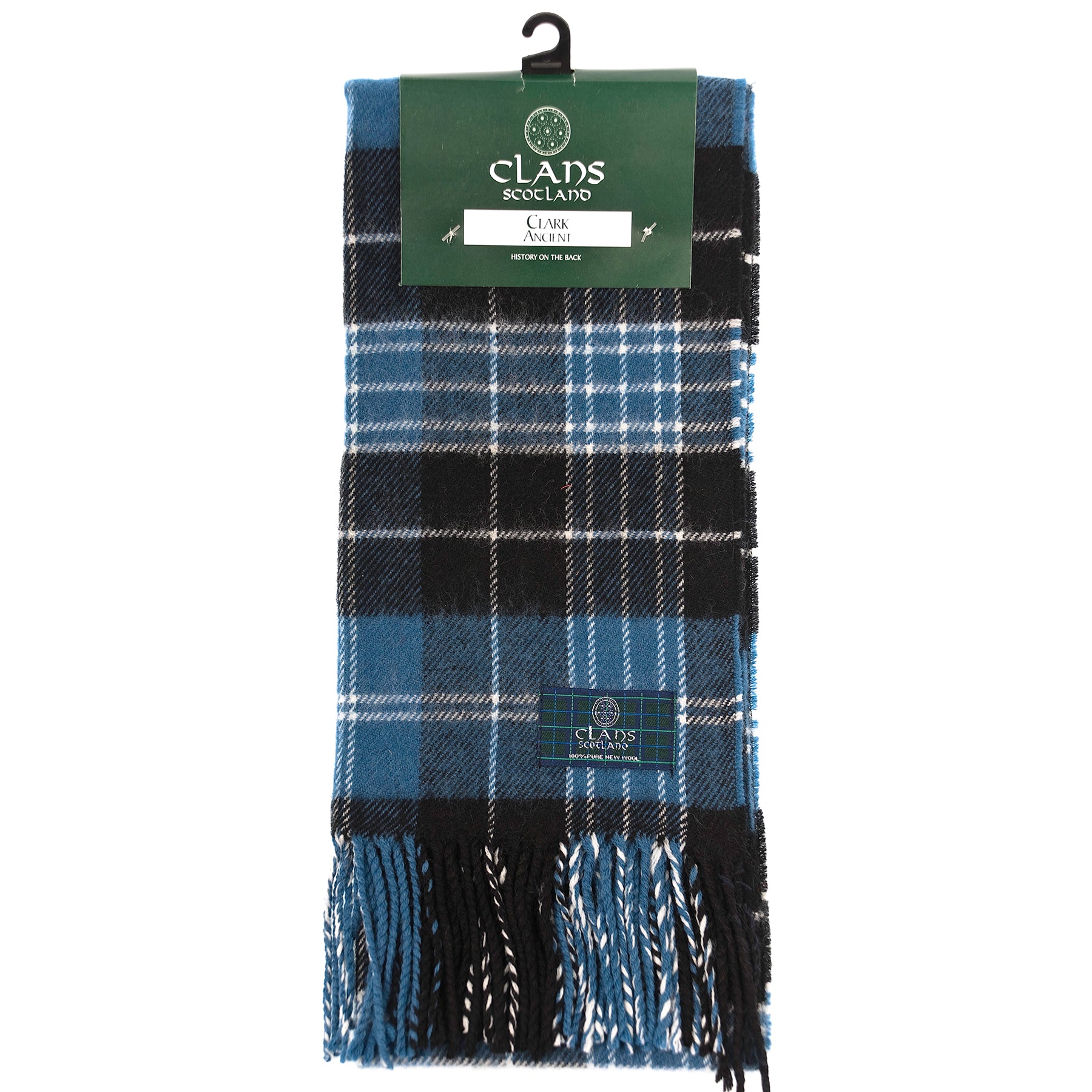 Lambswool Scottish Tartan Clan Scarf Clark Ancient