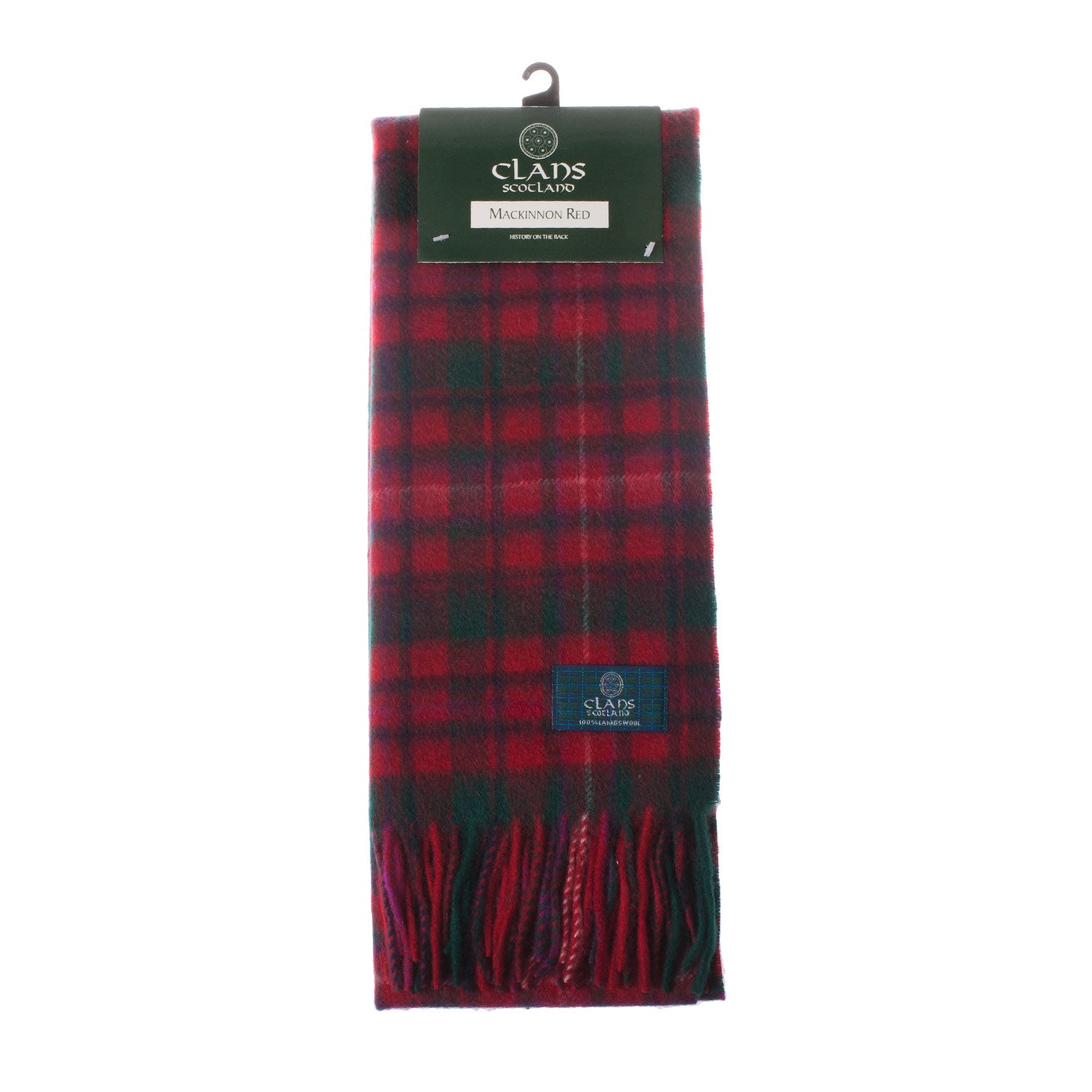 Lambswool Scottish Tartan Clan Scarf Mackinnon Red