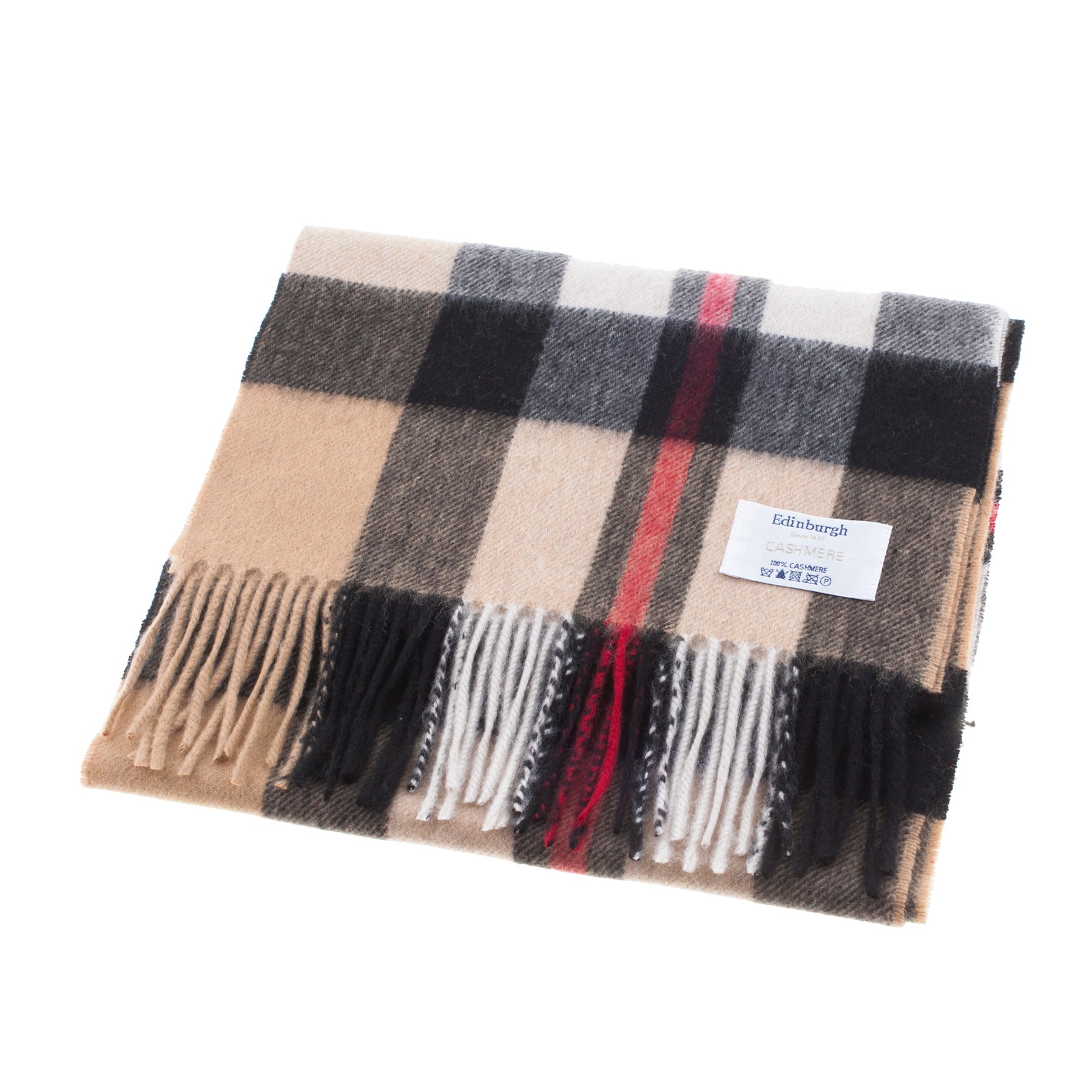Edinburgh Cashmere Scarf Exploded Thomson Camel