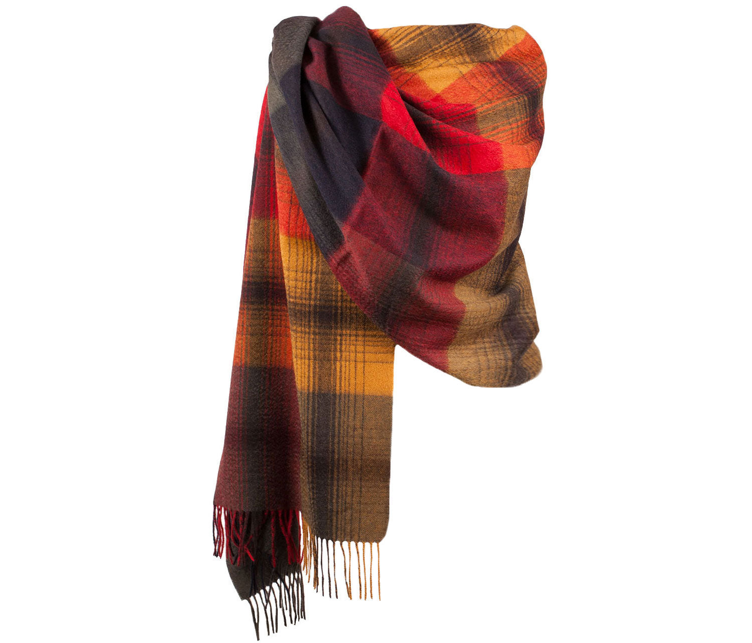 Edinburgh Lambswool Stole Graded Block Check - Classic